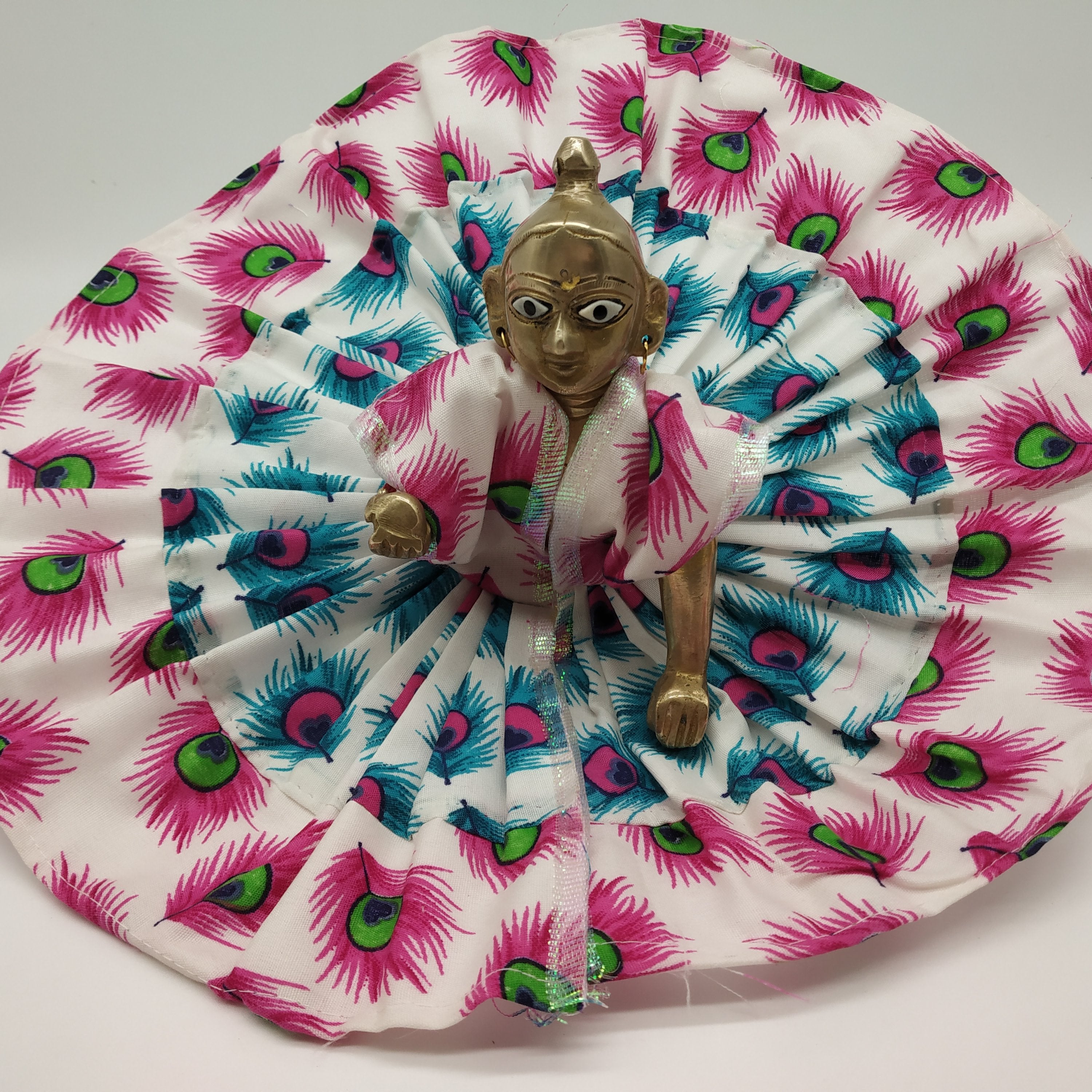 Feather printed Cotton dress for bal gopal