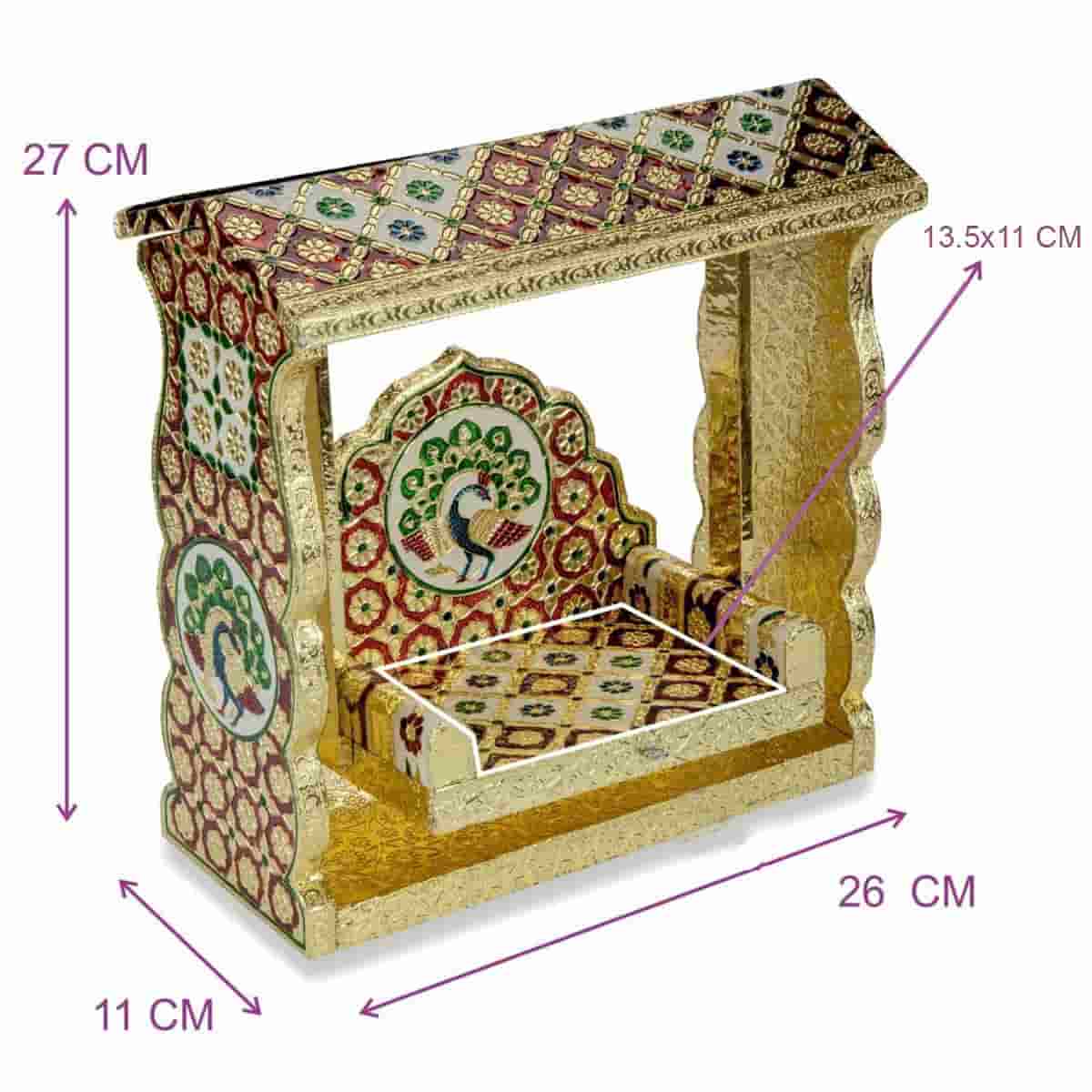 Minakari Peacock Decorated Multicolour Kanha Ji