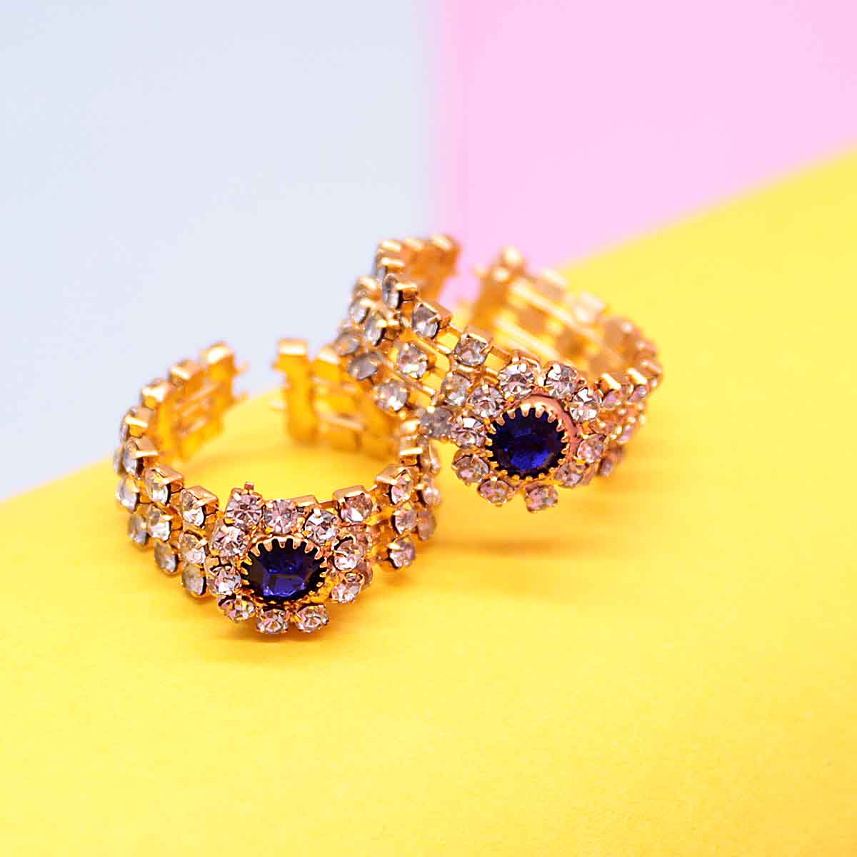 Blue Stone decorated kanghan for Laddu Gopal Ji