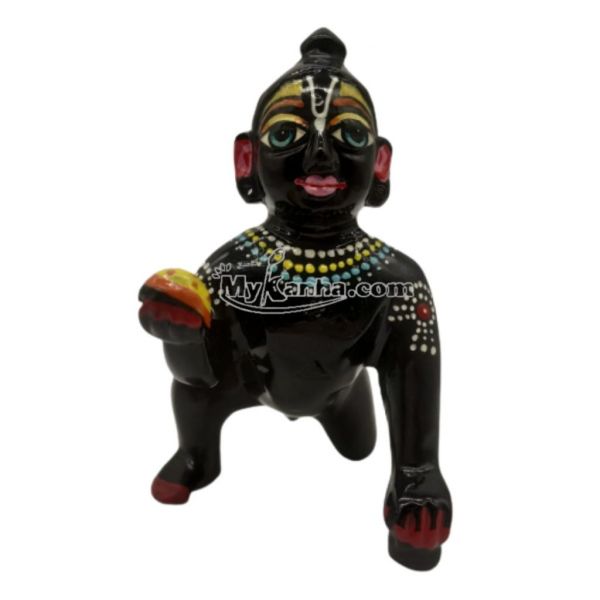 Black Decorated Laddu Gopal Idol
