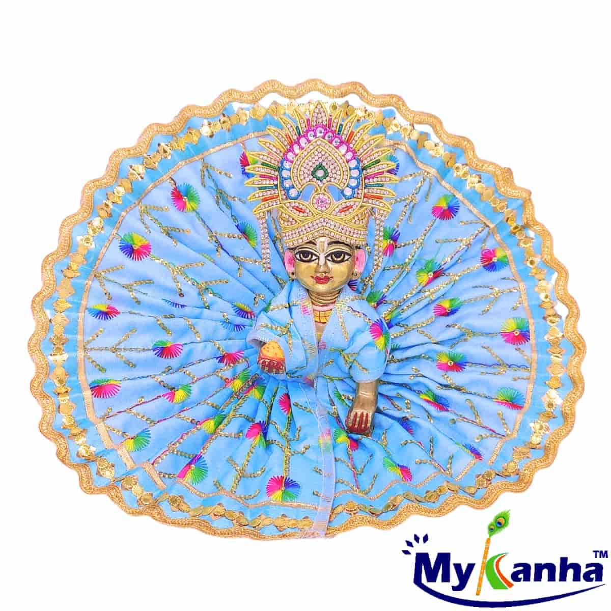 Designer Summer Dress for Thakurji (Blue)