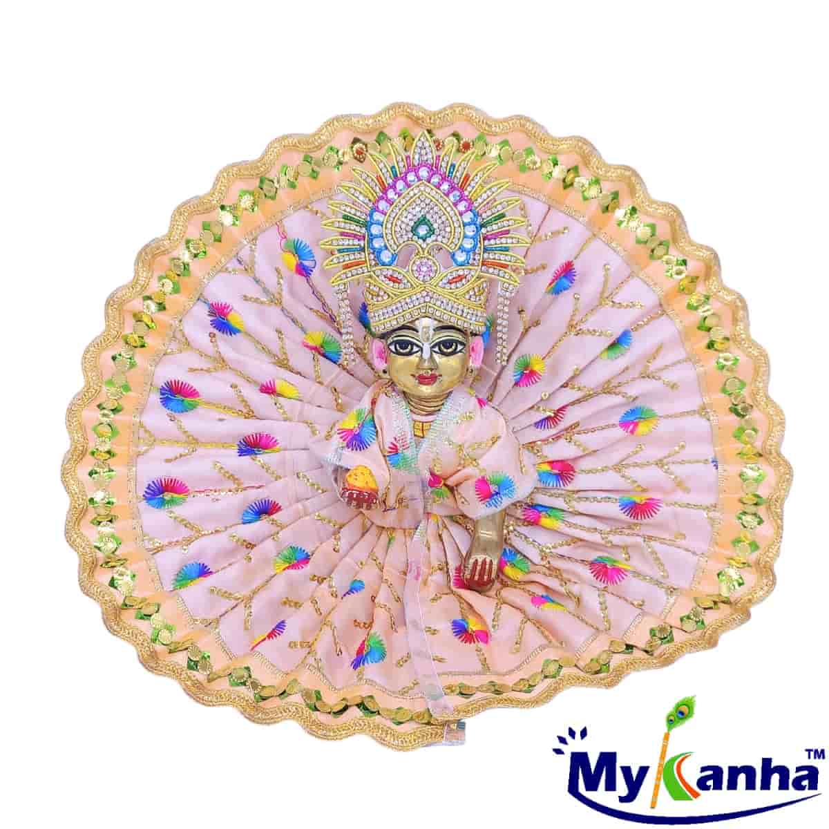 Designer Summer Dress for Thakurji (Peach)