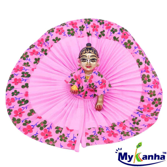 Beautiful Floral Print Summer Dress for Laddu Gopal Ji (Pink)