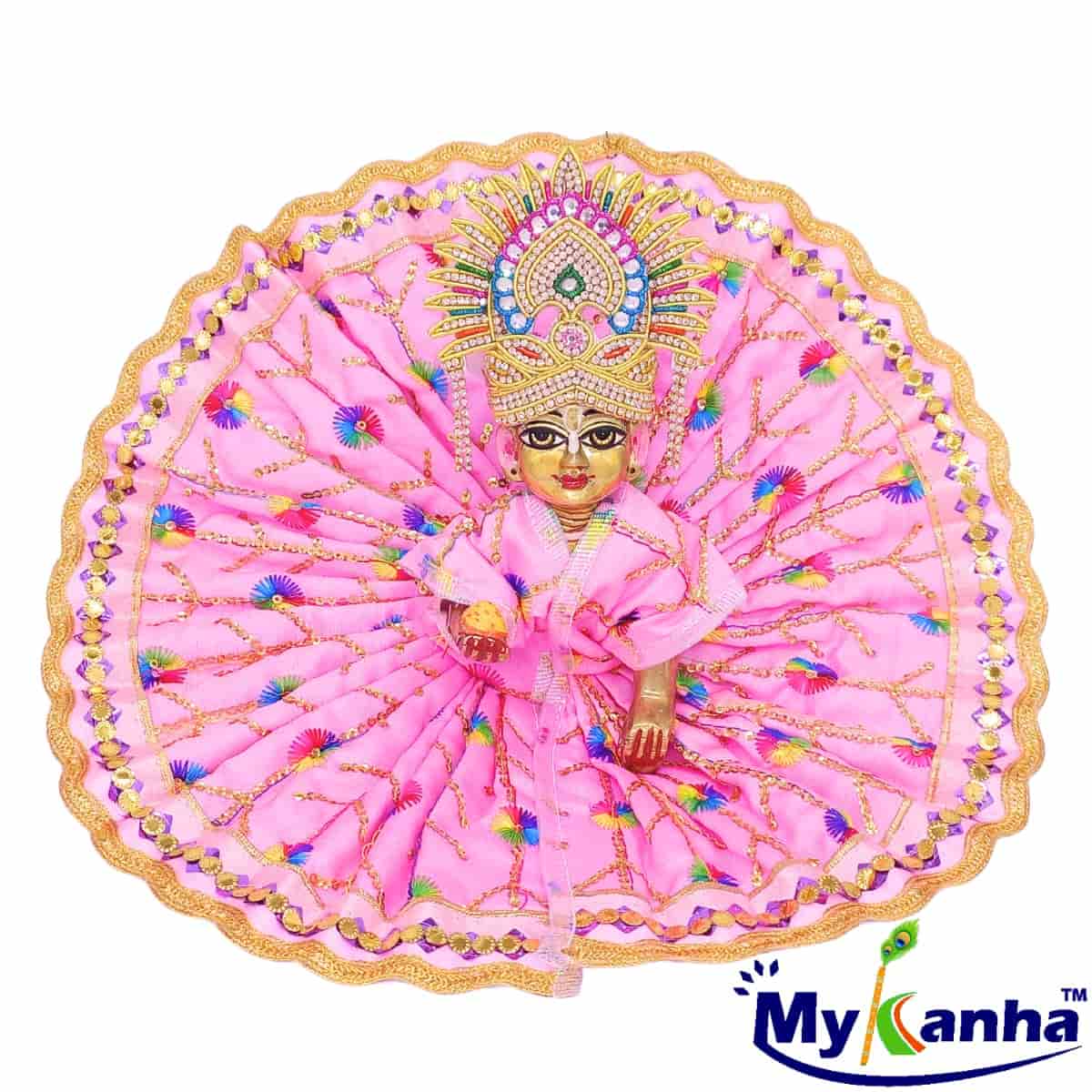 Designer Summer Dress for Thakurji (Pink)