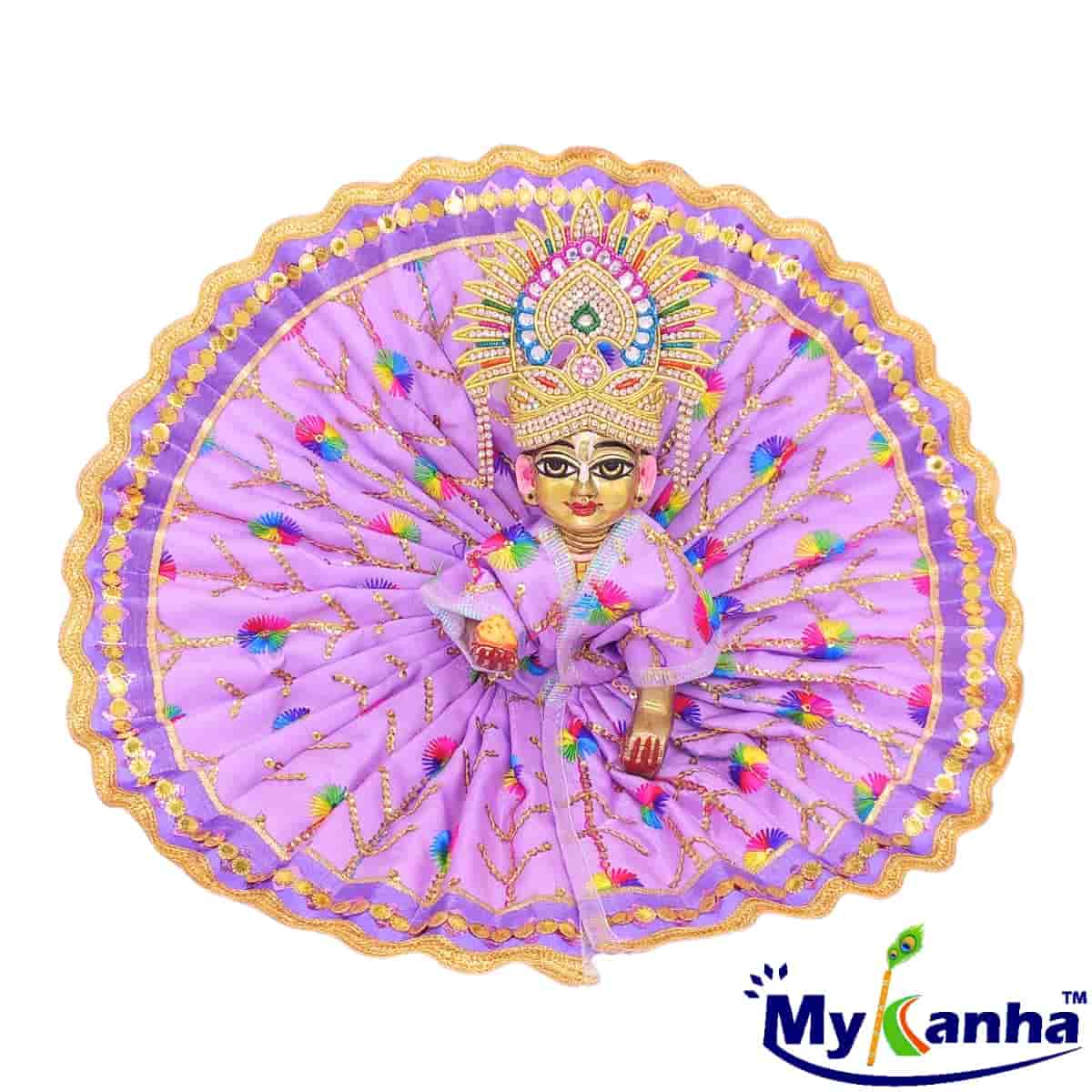 Designer Summer Dress for Thakurji (Purple)