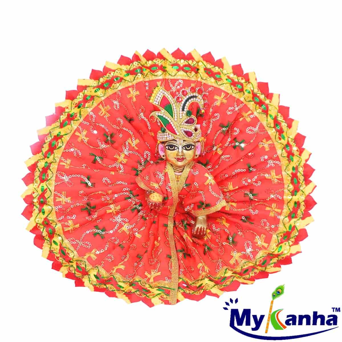 Thakurji Designer Summer Dress (Red)