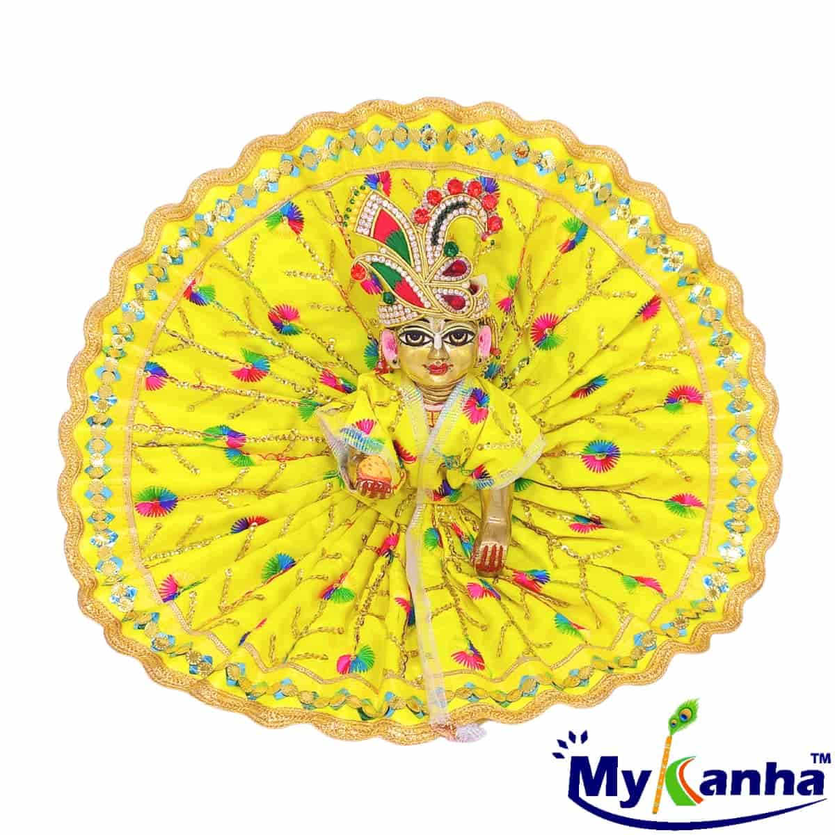 Designer Summer Dress for Thakurji (Yellow)