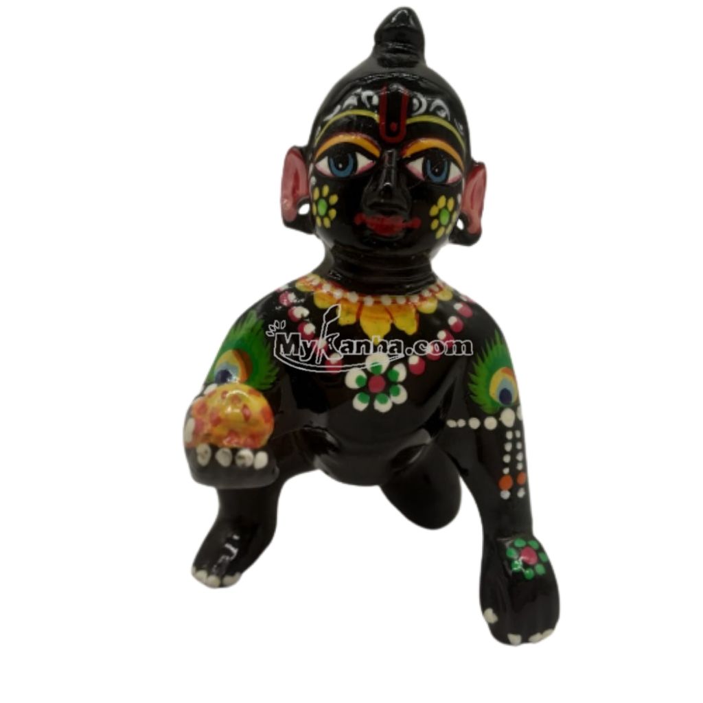 Black Decorated Laddu Gopal Idol