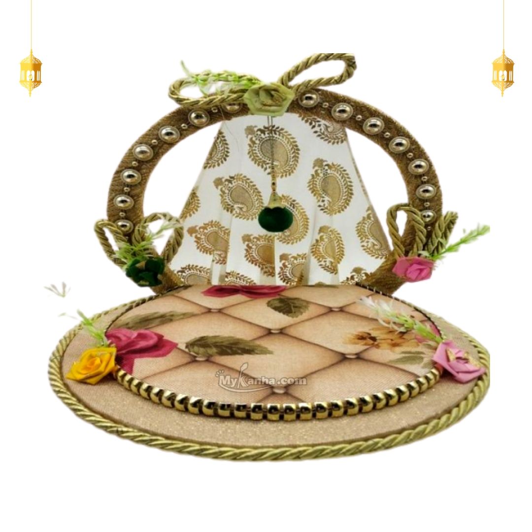 Laddu Gopal Singhasan Bed Online