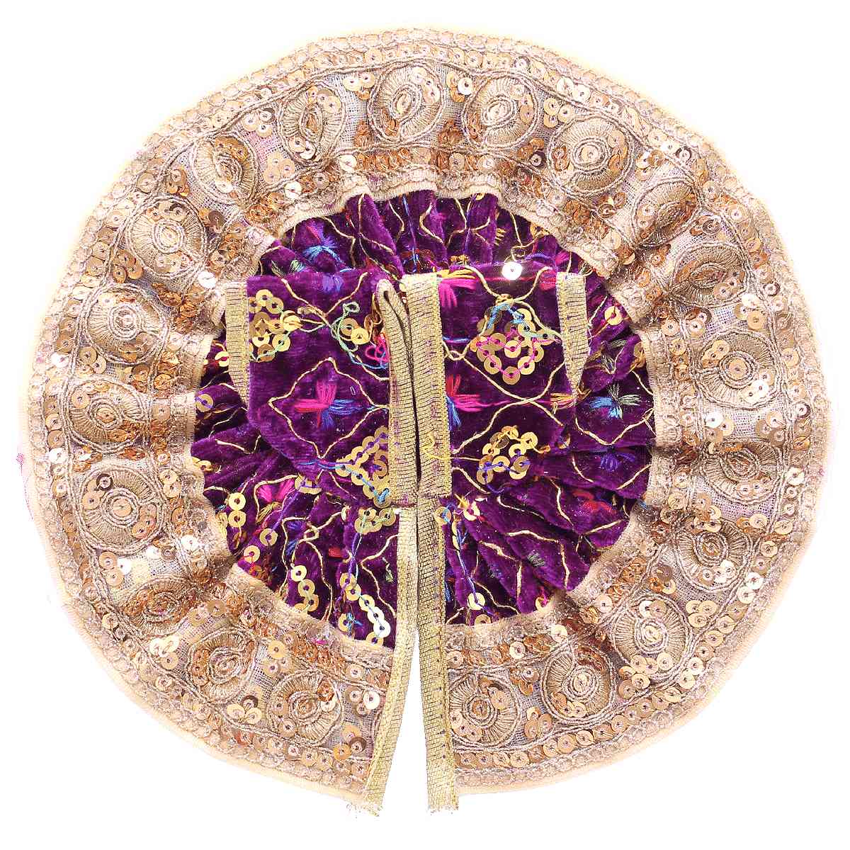 heavy lace dress velvet laddu gopal ji ( purple )