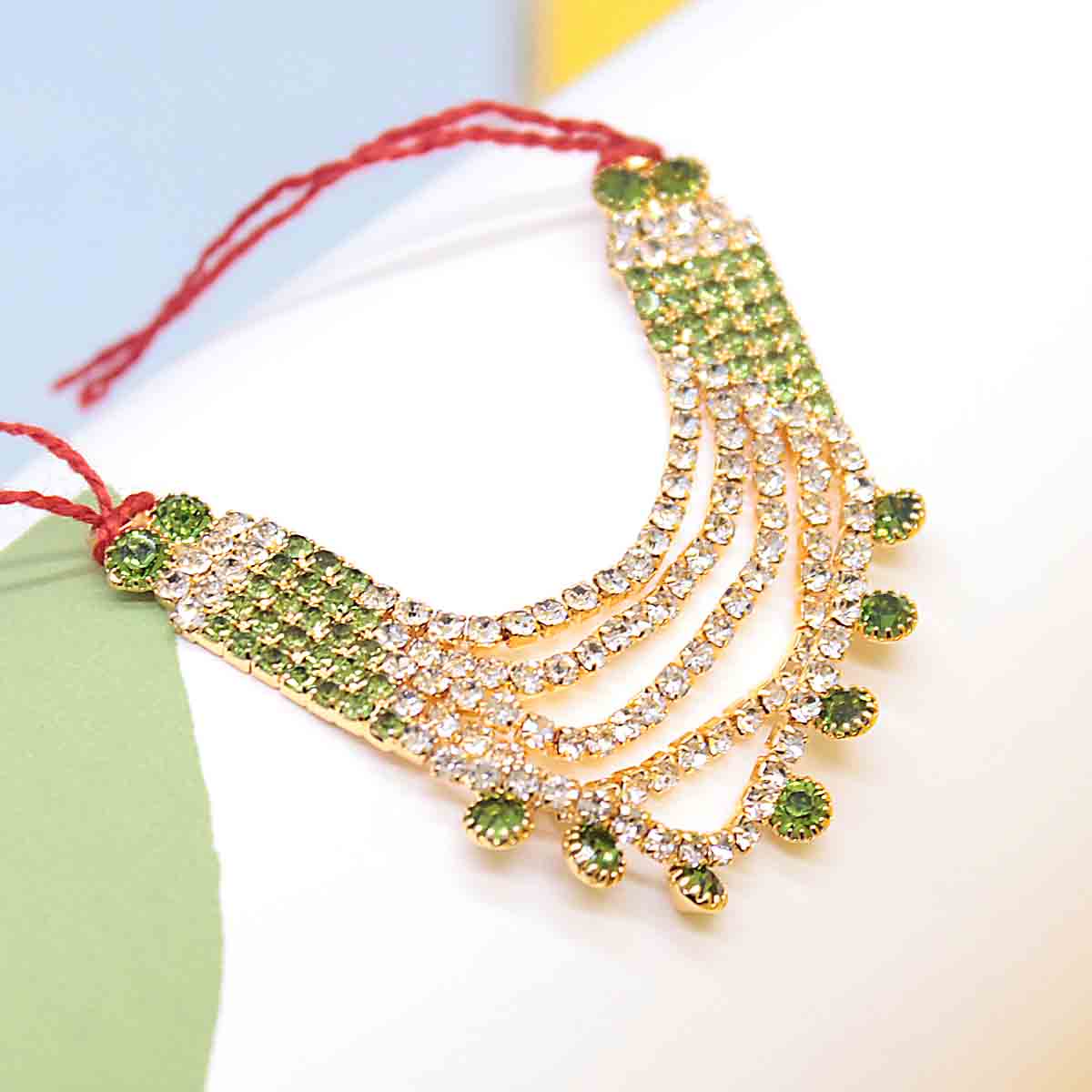 Beautiful Green Haar For Laddu Gopal