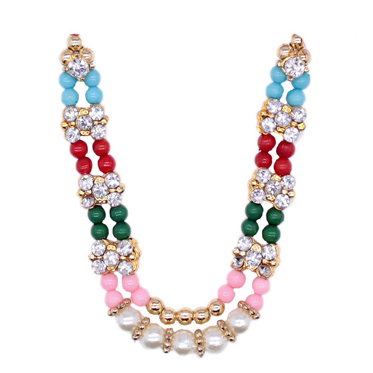 Diamond Moti Decorated Haar For idols