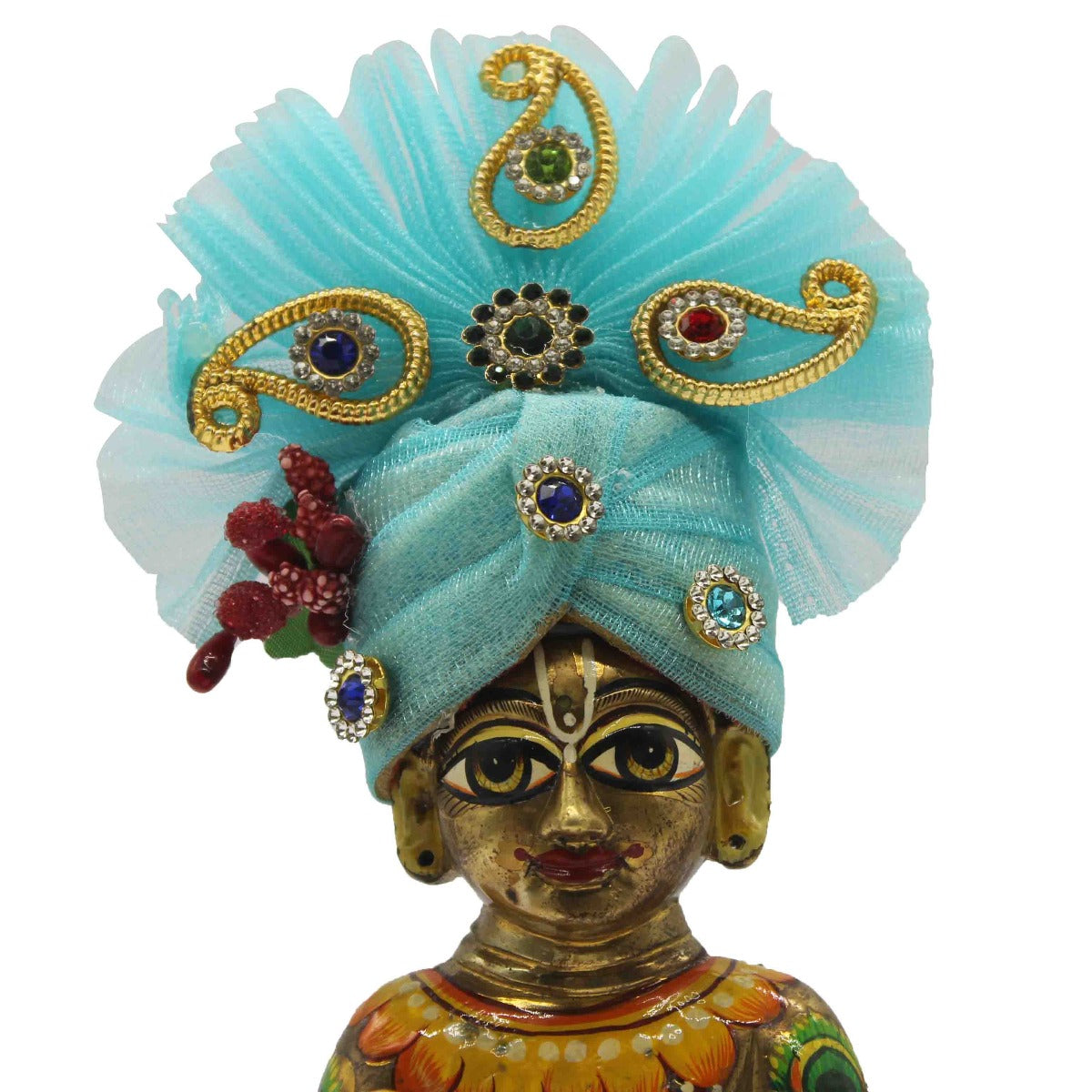 Beautiful Blue Mukut With Stone For Laddu Gopal-6