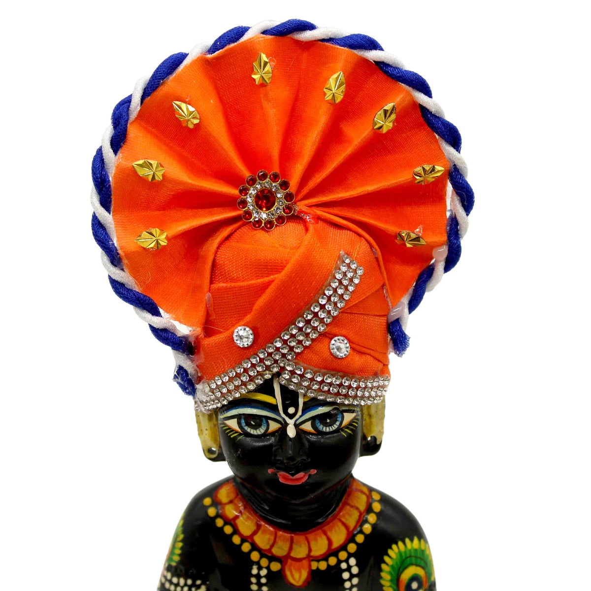 Beautiful Cotton Orange Mukut For Laddu Gopal