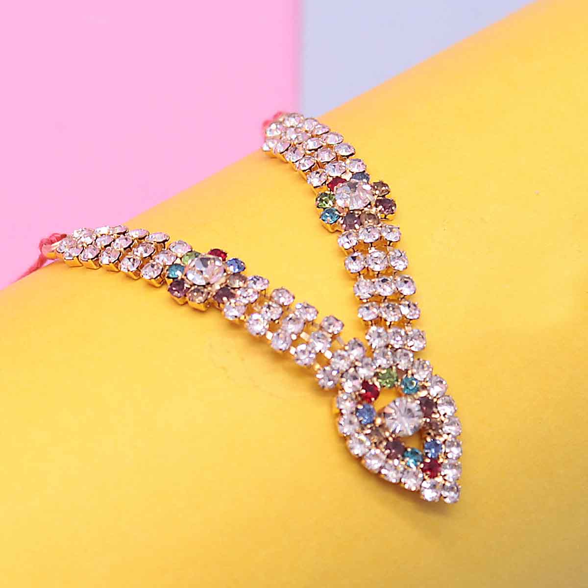 Multi Stone Decorated Haar for Idols