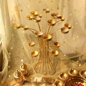 Stylish Handcrafted leaf Diya T-Light holder (20 Leafs)