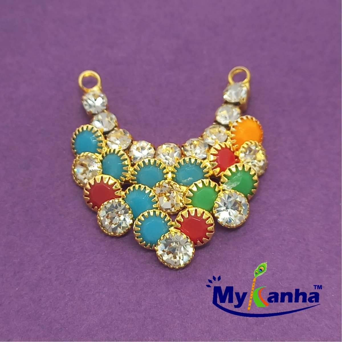 Multicolor stone decorated Hasli/Haar for idols