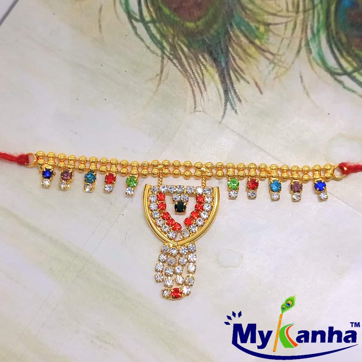 Leaf design Kamarband for idols (Multicolor)