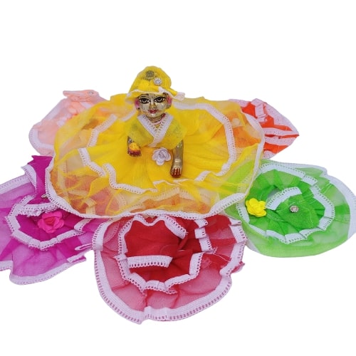 Summer net dress with cap for Kanha JI