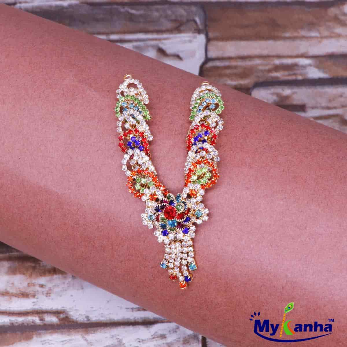 Multicolour Stone Decorated Mala/Haar for Idols