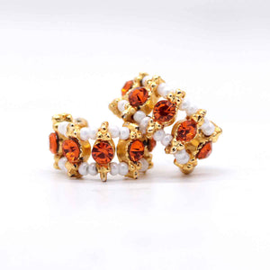 Beautiful orange Stone Design Handcuff/Kangan For Laddu Gopal Ji