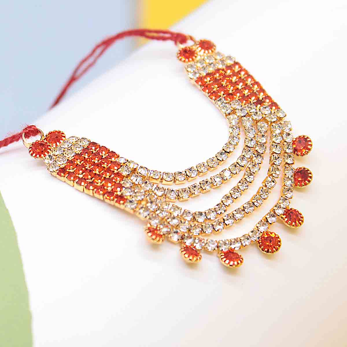 Beautiful Orange Haar For Laddu Gopal