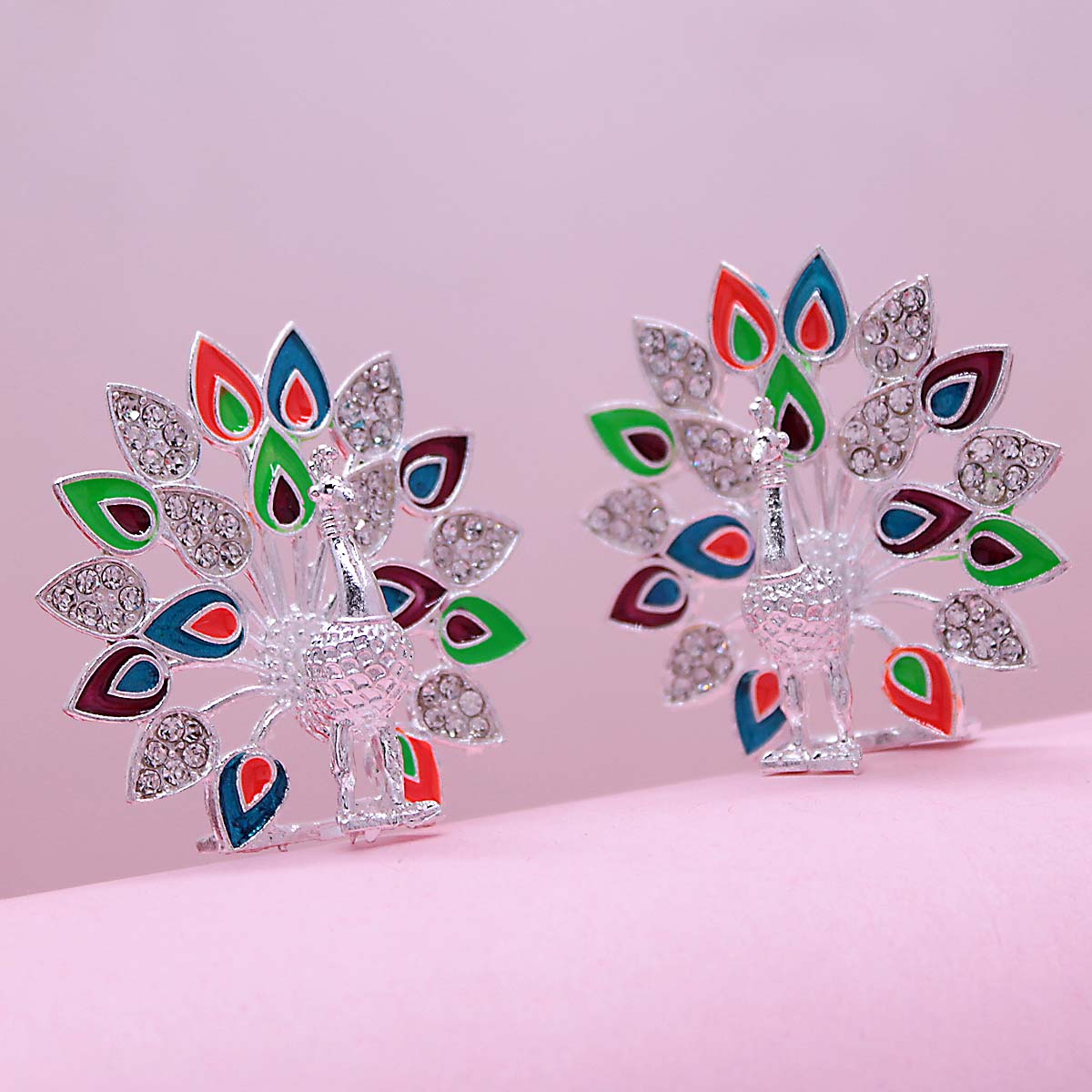 Decorated Pair of Peacock Toys for decoration