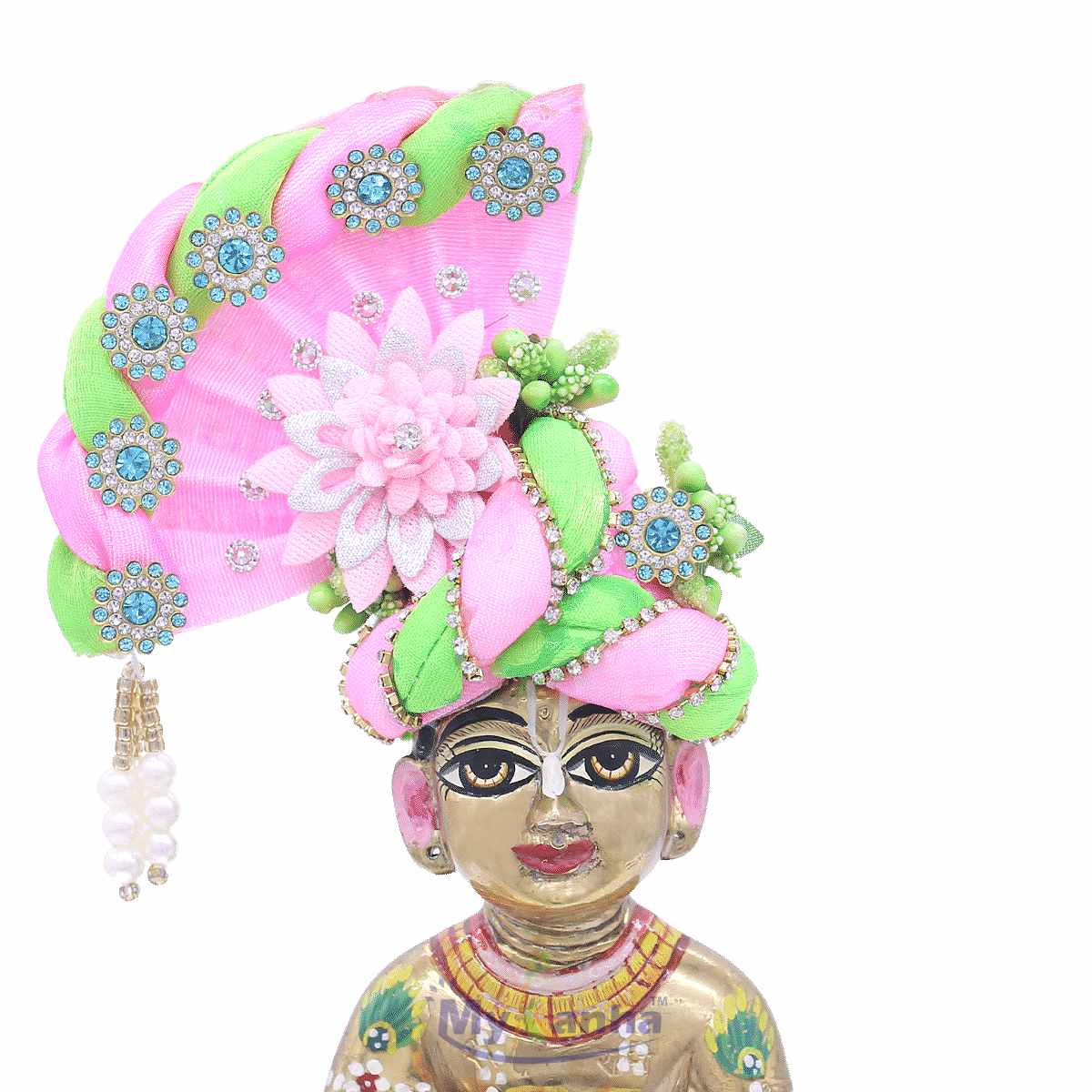 Baby Pink decorated and Designer pagdi for Laddu Gopal JI