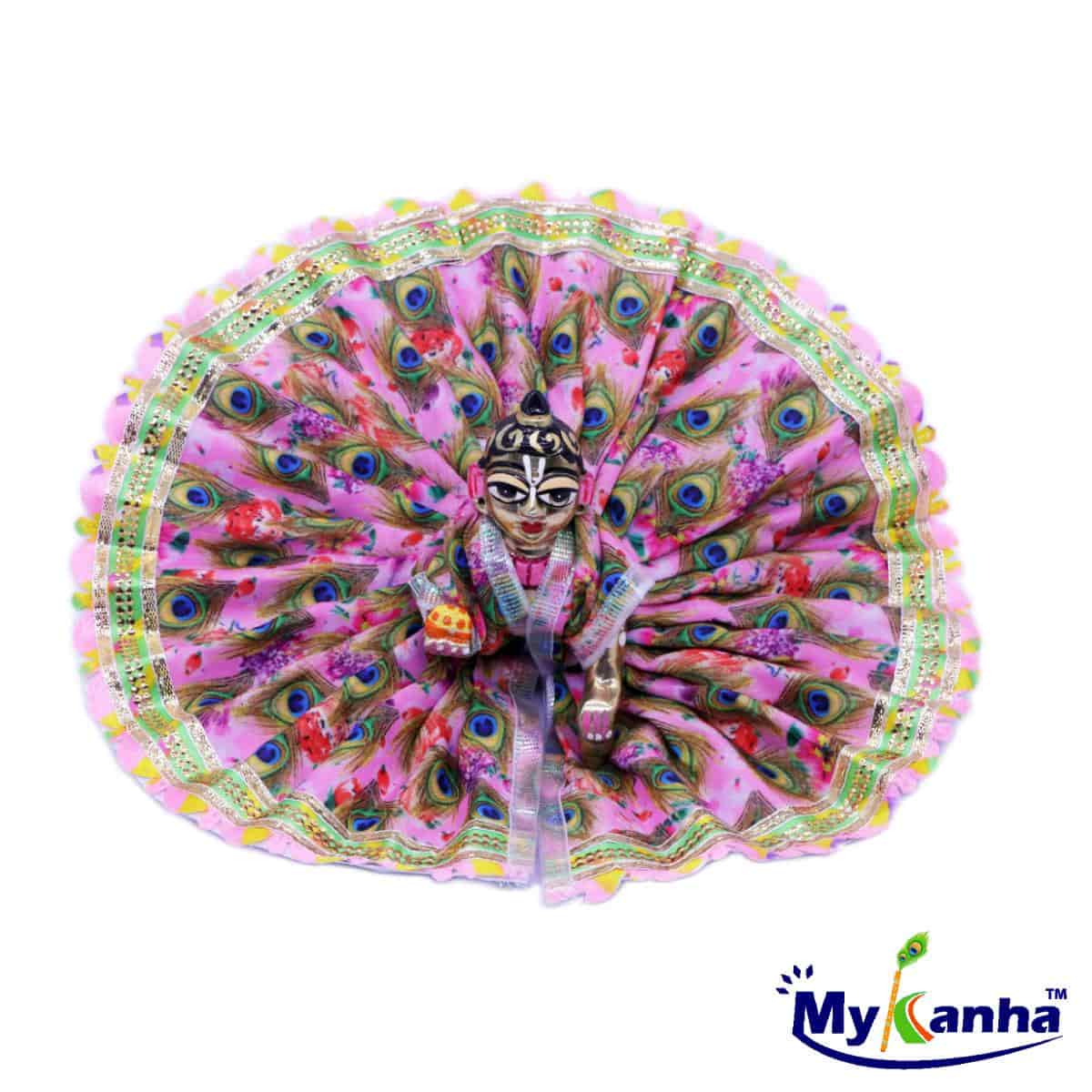 Feather Printed dress for Laddu Gopal Ji