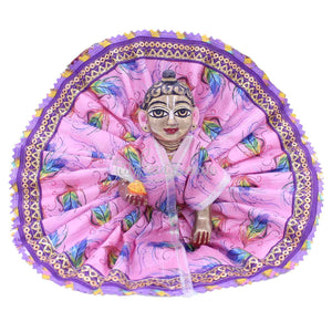 Feather printed purple Dress for Kanha ji
