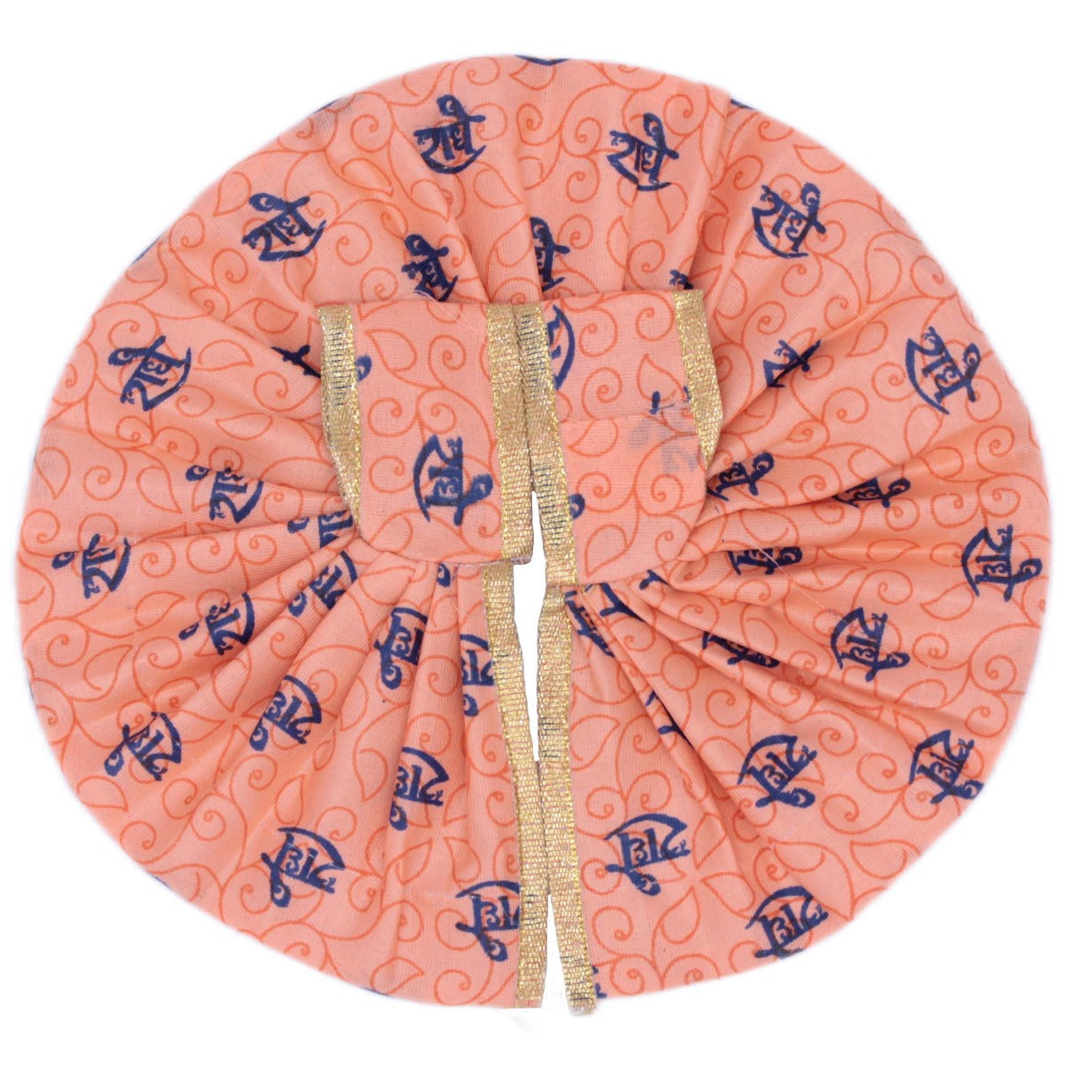 Radhe Printed Orange Dress For Bal Gopal