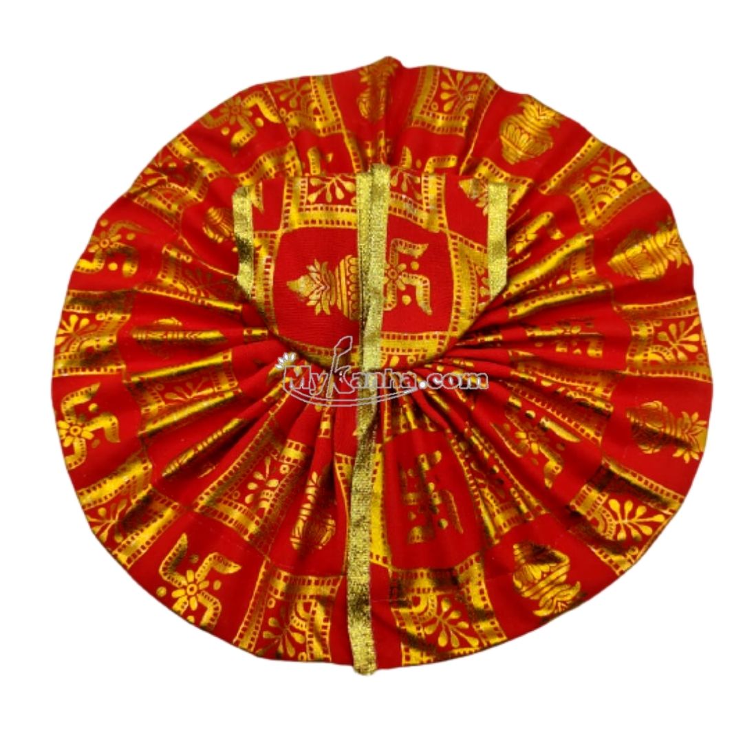 Swastik and Kalash Printed Red Color Bal Gopal Dress
