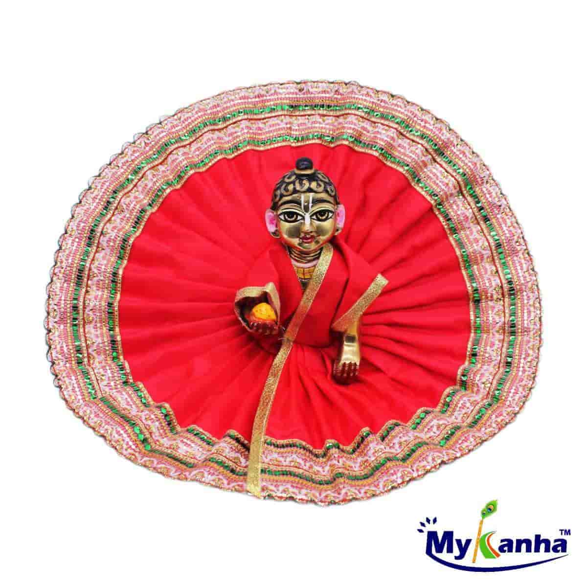 Red Designer Dress for Laddu Gopal Ji