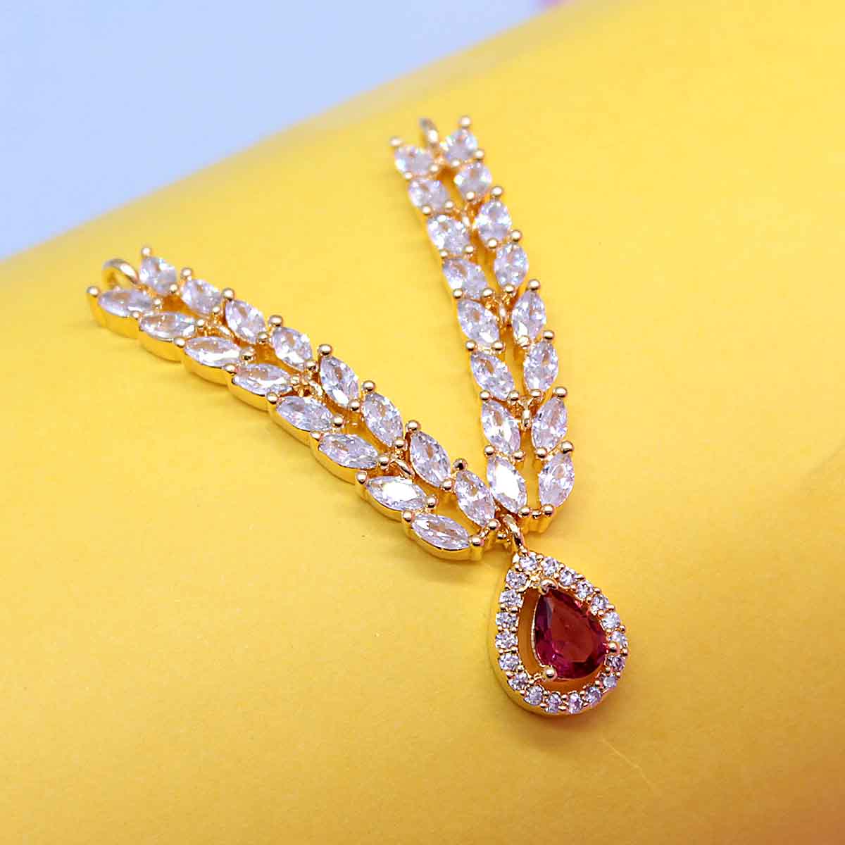 Red And Silver AD Haar For Laddu Gopal Ji