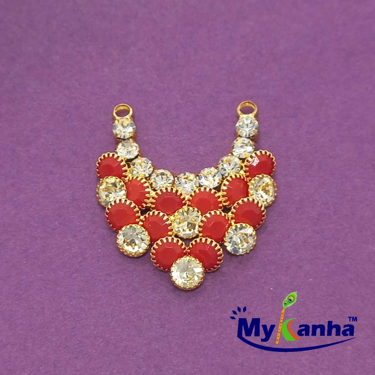 Red Stone decorated Hasli/Haar for idols