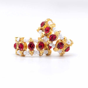 Beautiful Red Stone Handcuff/Kangan For Laddu Gopal Ji