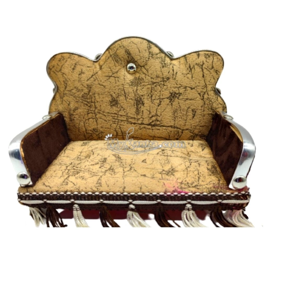 Brown designer Singhasan For Laddu Gopal