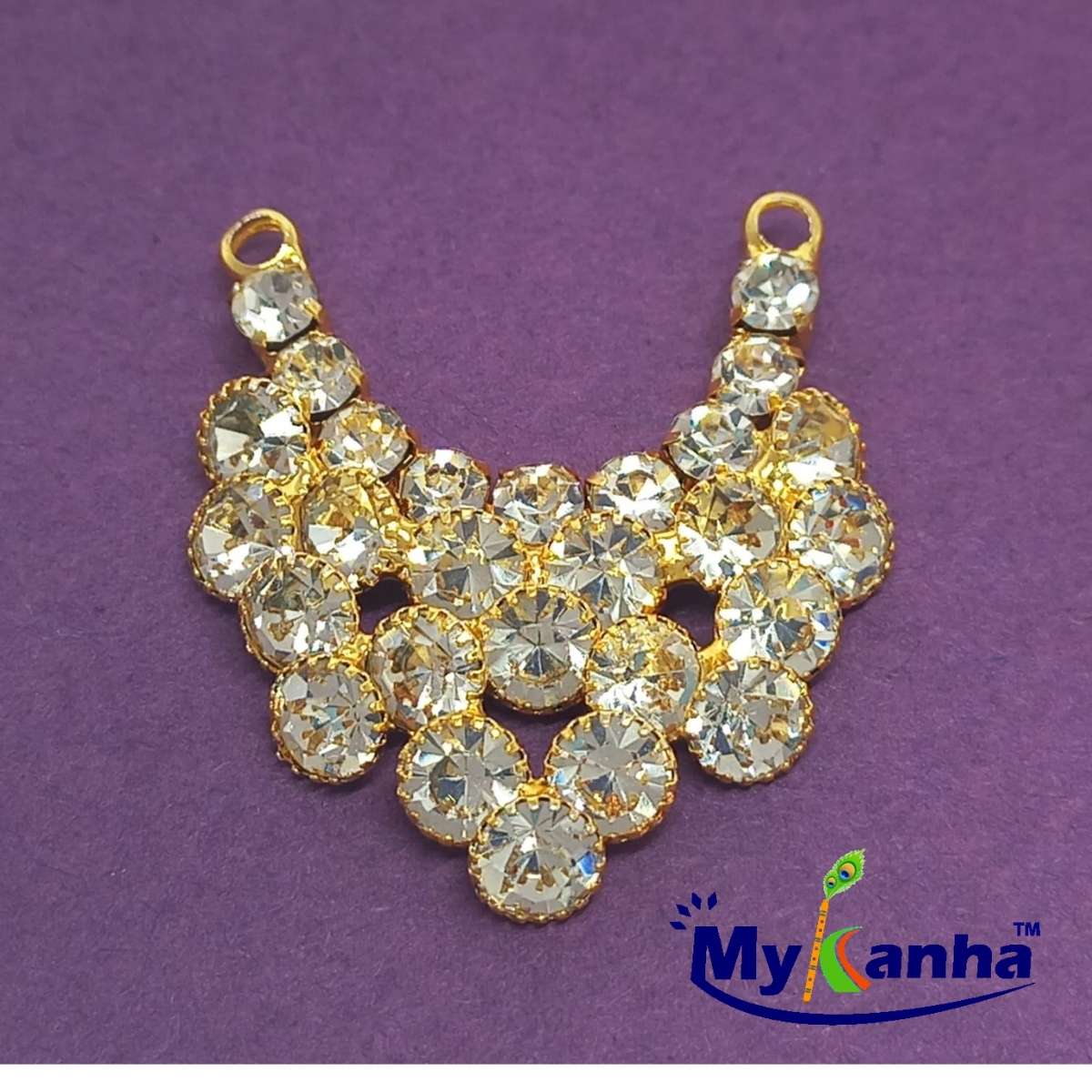 Silver stone decorated Hasli/Haar for idols