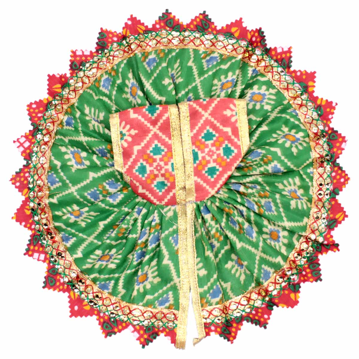 Sitara Decorated Green Dress For Bal Gopal