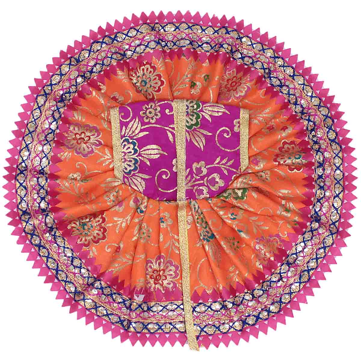 Sitara Decorated Orange Dress For Laddu Gopal -0