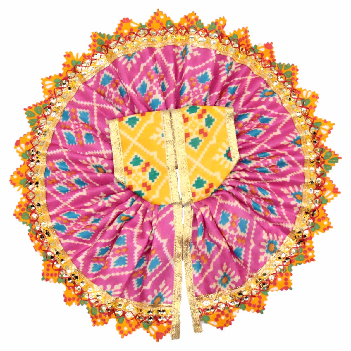 Sitara Decorated Pink Dress For Bal Gopal