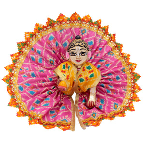 Sitara Decorated Pink Dress For Bal Gopal