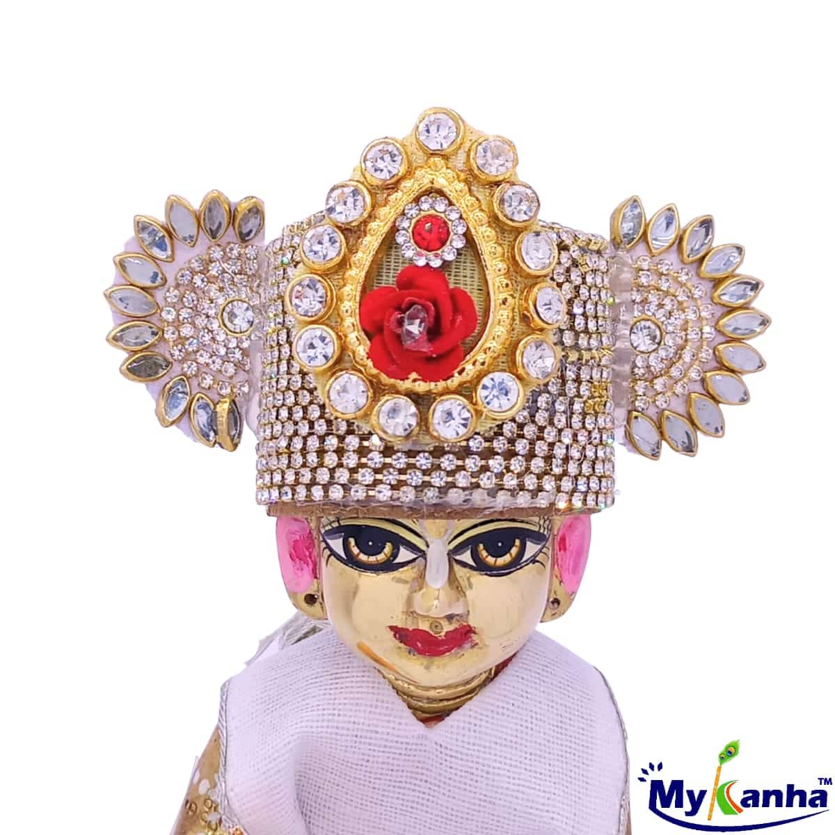 Stone Decorated Heavy Mukut for Laddu Gopal Ji