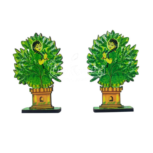 Wooden Tulsi ji with stand for decoration