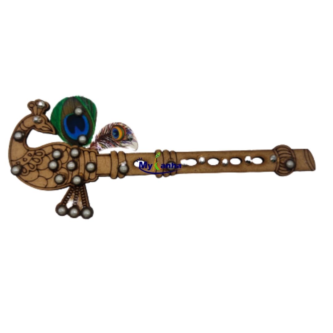 Wooden Peacock design Bansuri