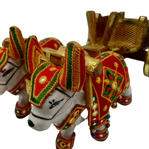 Lord Krishna wooden Chariot / Bull Cart / Rath