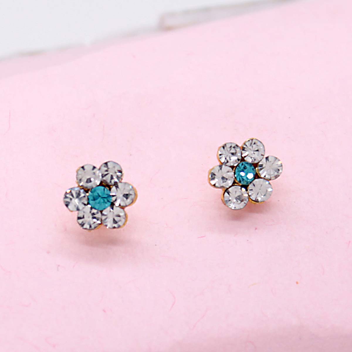 White & Blue Earing/Kundal For Idols