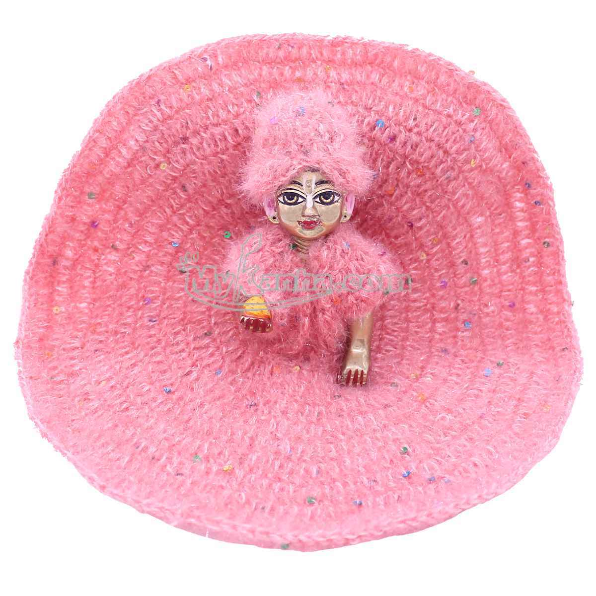 Laddu Gopal Ji woollen dress (Carrot color)