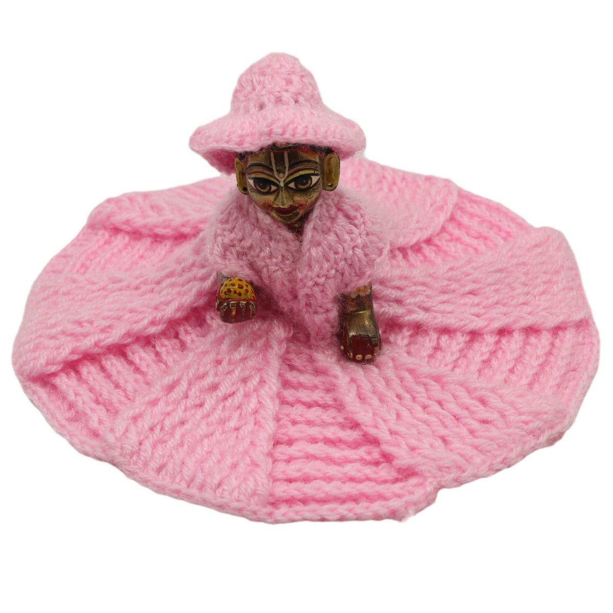 Beautiful Woollen Pink Dress For Laddu Gopal