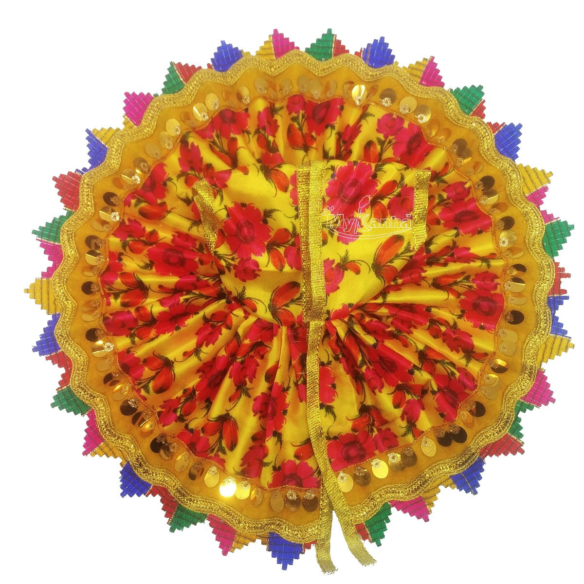 Beautiful Star Shape Yellow Dress For Laddu Gopal